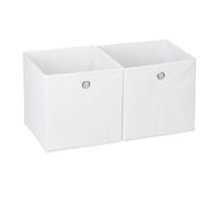 Relaxdays Lot de 4 boîtes de rangement blanc