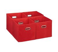 Relaxdays Lot de 4 boîtes de rangement