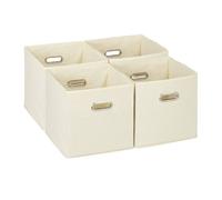 Relaxdays Lot de 4 boîtes de rangement