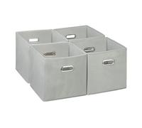 Relaxdays Lot de 4 boîtes de rangement
