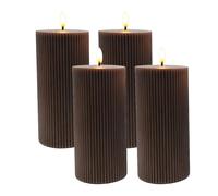 Relaxdays Lot 4 bougies LED 18 cm
