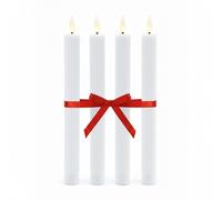 Relaxdays Lot de 4 bougies LED en cire