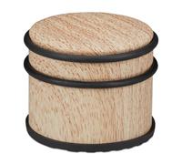 Relaxdays Lot de 4 butoirs de porte aspect boisé