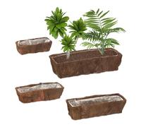 Relaxdays Lot de 4 jardinières