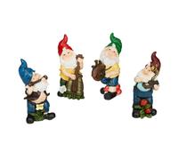 Relaxdays Lot de 4 nains de jardin musiciens