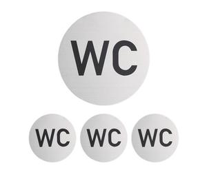 Relaxdays Lot de 4 pancartes pour les WC