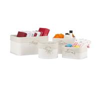 Relaxdays Lot de 4 paniers de rangement en bambou