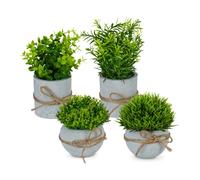 Relaxdays Lot de 4 plantes artificielles