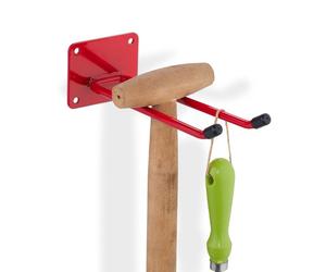 Relaxdays Lot de 4 porte-outils rouges en acier