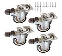 Relaxdays Lot de 4 roulettes avec frein