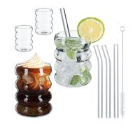 Relaxdays Lot de 4 verres à boire