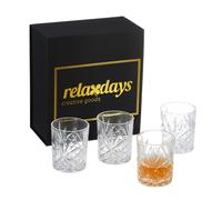 Relaxdays Lot de 4 verres à whisky