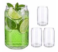 Relaxdays Lot de 4 verres type canette