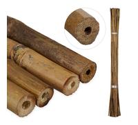 Relaxdays Lot de 40 tuteurs en bambou 105 cm