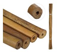 Relaxdays Lot de 40 tuteurs en bambou 120 cm