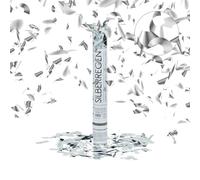 Relaxdays Lot de 5 lanceurs à confettis XL argenté