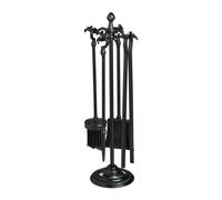 Relaxdays Lot de 5 pièces en fonte pour cheminée