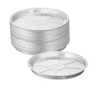 Relaxdays Lot de 50 barquettes rondes en aluminium