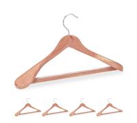 Relaxdays Lot de 50 cintres costume bois de cèdre