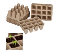 Relaxdays Lot de 51 pots de jardinage carrés
