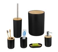 Relaxdays Lot de 6 accessoires de salle de bain