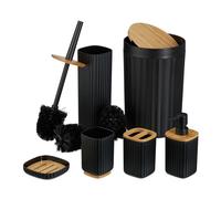 Relaxdays Lot de 6 accessoires de salle de bain