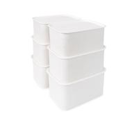 Relaxdays Lot de 6 bacs de rangement