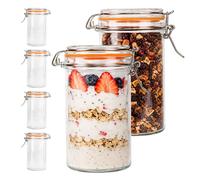 Relaxdays Lot de 6 bocaux de 500 ml