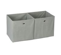 Relaxdays Lot de 6 boîtes de rangement gris