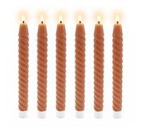 Relaxdays Lot de 6 bougies LED en cire