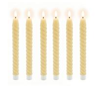 Relaxdays Lot de 6 bougies LED en cire