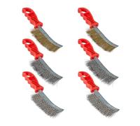 Relaxdays Lot de 6 brosses métalliques