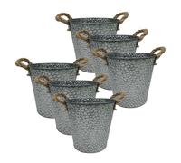 Relaxdays Lot de 6 cache-pots vintage