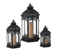Relaxdays Lot de 6 lanternes métalliques
