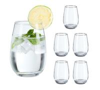 Relaxdays Lot de 6 verres à boire