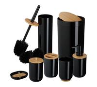 Relaxdays Lot de 7 accessoires de salle de bain