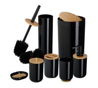 Relaxdays Lot de 7 accessoires de salle de bain