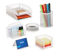Relaxdays Organiseur de bureau 7 pièces