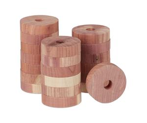 Relaxdays Lot de 80 anneaux anti-mites bois cèdre