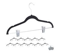 Relaxdays Lot de 84 cintres noirs