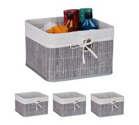 Relaxdays Lot de bacs de rangement