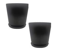 Relaxdays Lot de deux pots avec soucoupes