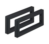 Relaxdays Lot Pratique de 2 Supports rectangulaires pour étagères murales, en Acier Robuste, 35 cm, Noir