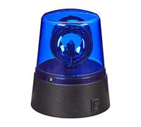 Relaxdays Lumière Bleue LED, gyrophare avec réflecteur pivotant, éclairage de fêtes,avec Batteries, Bleue