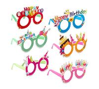Relaxdays Lunettes de fête Happy Birthday Lot de 6