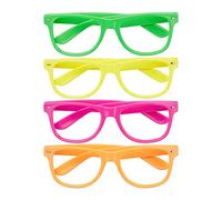 Relaxdays Lot de 12 lunettes de soirée colorées
