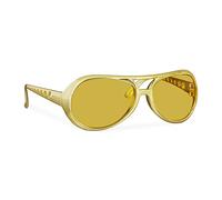 Relaxdays Lunettes déguisement, accessoire pour rappeurs, carnaval, fêtes à thème & anniversaires, photobooth, doré