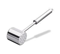 Relaxdays Marteau à Viande, Lot de 2, Double Face, attendrisseur pour escalope, Steak, 28 cm de Long, Acier Inoxydable, argenté
