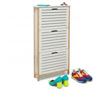 Relaxdays Meuble à chaussures Kipper bambou & MDF