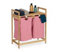 Relaxdays Meuble à linge en bambou